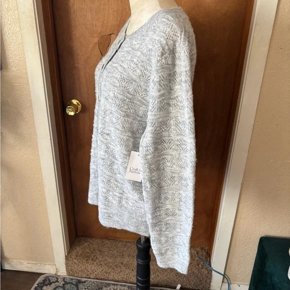 Grey button up sweater 
Women’s size XL - Picture 8 of 14